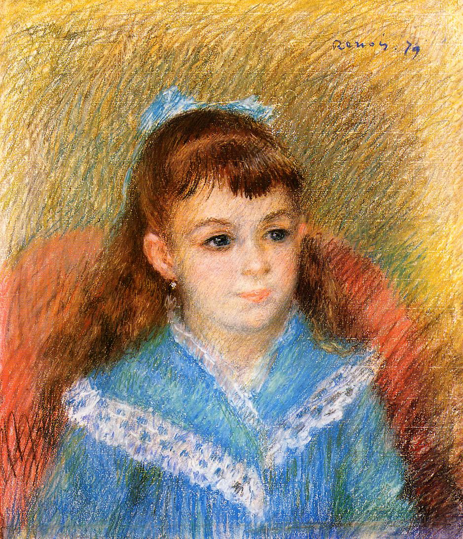 Portrait of a young girl. Elizabeth Maitre 1879